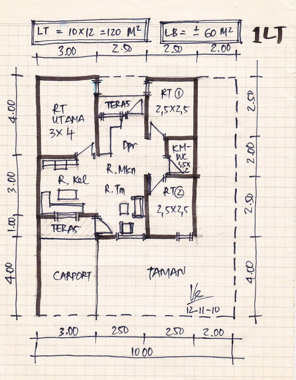 gambar rumah dan denahnya<br />